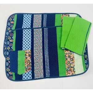 Vintage Napkins and Placemats Now! Designs San Francisco Floral Polka Dot Pocket